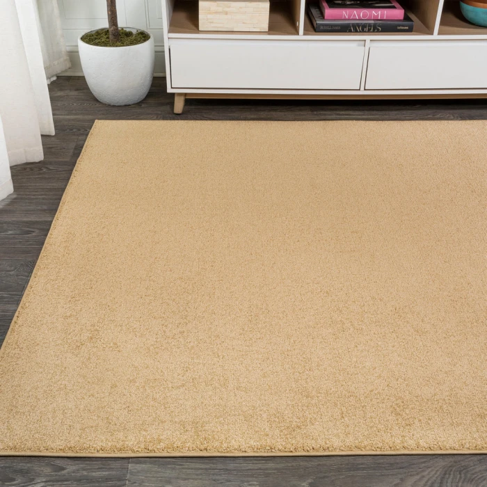 Haze Solid Low-Pile Mustard 4 ft. x 6 ft. Area Rug