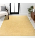 Haze Solid Low-Pile Mustard 4 ft. x 6 ft. Area Rug