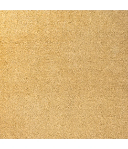 Haze Solid Low-Pile Mustard 9' Square Area Rug