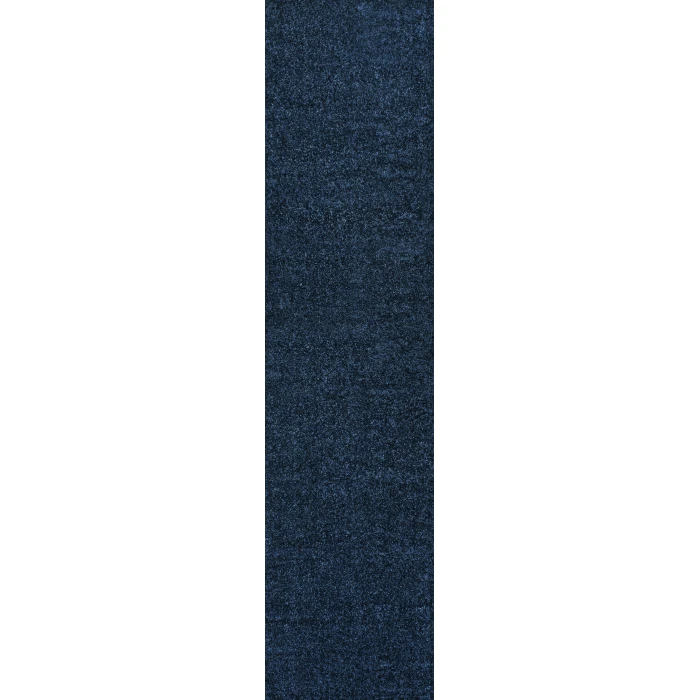 Haze Solid Low-Pile Navy 2 ft. x 8 ft. Runner Rug