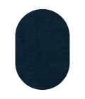 Haze Solid Low-Pile Navy 4 ft. x 6 ft. Oval Area Rug