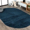 Jonathany Supersoft SEU100C Navy Area Rug 3 ft. X 5 ft. Oval