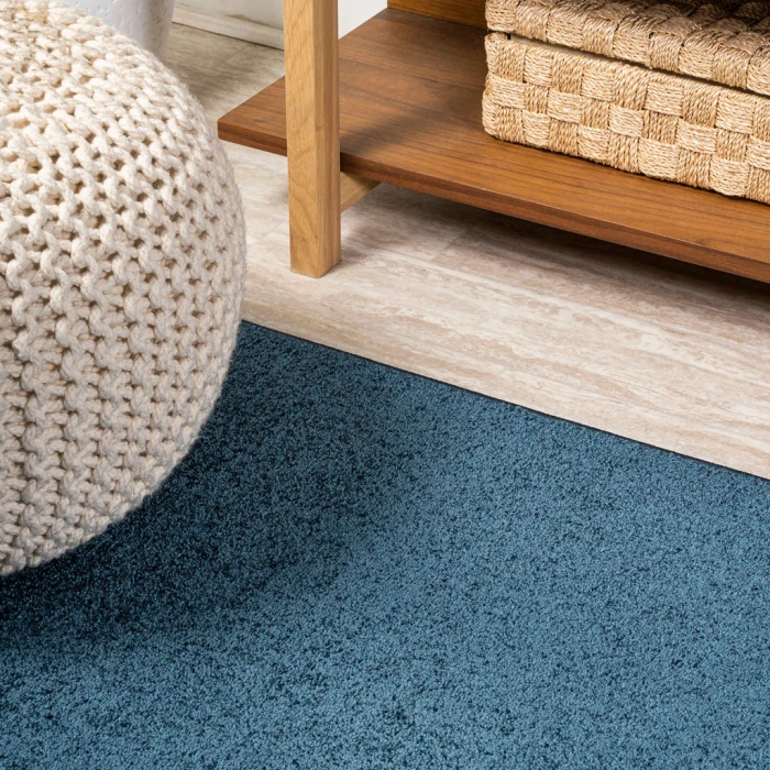 Haze Solid Low-Pile Navy 9 ft. x 12 ft. Area Rug