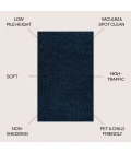 Jonathan Y SUPERSOFT Blue SEU100C 12ft. X 15ft. Rect. Rug