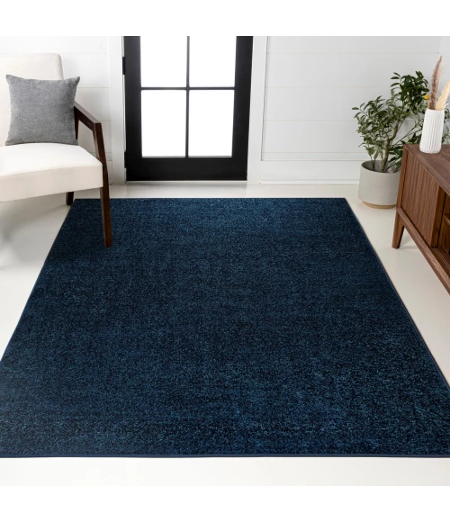 Haze Solid Low-Pile Navy 4 ft. x 6 ft. Area Rug