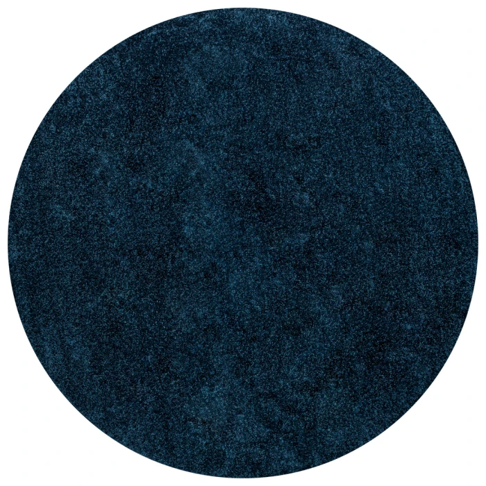 Haze Solid Low-Pile Navy 4' Round Area Rug