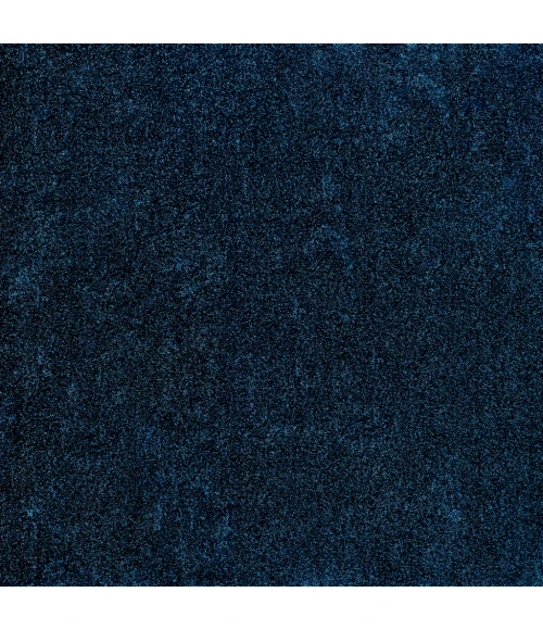 Haze Solid Low-Pile Navy 7' Square Area Rug