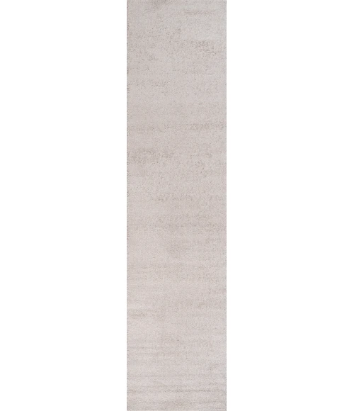 Haze Solid Low-Pile Ivory 2 ft. x 14 ft. Runner Rug