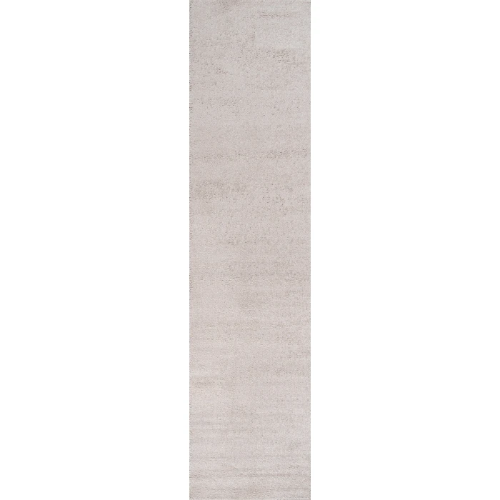 Haze Solid Low-Pile Ivory 2 ft. x 12 ft. Runner Rug