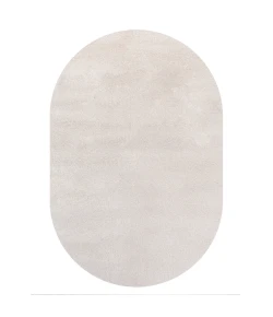 Jonathany Supersoft SEU100D Ivory Area Rug 3 ft. X 5 ft. Oval
