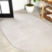 Jonathany Supersoft SEU100D Ivory Area Rug 4 ft. X 6 ft. Oval