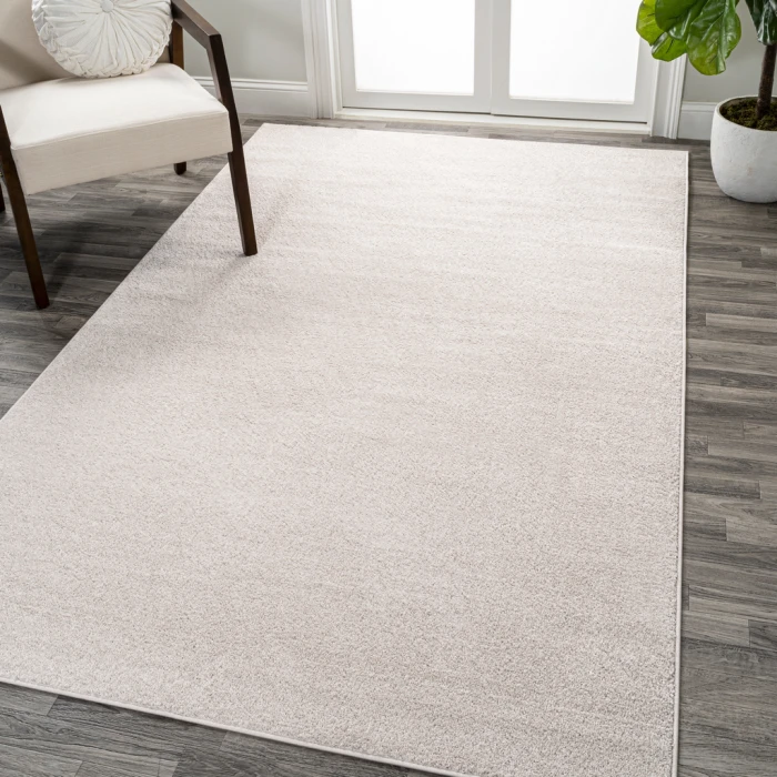 Haze Solid Low-Pile Ivory 8 ft. x 10 ft. Area Rug