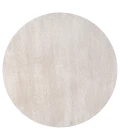 Haze Solid Low-Pile Ivory 5' Round Area Rug