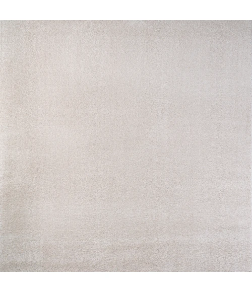 Haze Solid Low-Pile Ivory 6' Square Area Rug