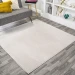 Jonathany Supersoft SEU100D Ivory Area Rug 5 ft. 3 in. X 5 ft. 3 in. Square