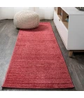 Haze Solid Low-Pile Red 2 ft. x 14 ft. Runner Rug