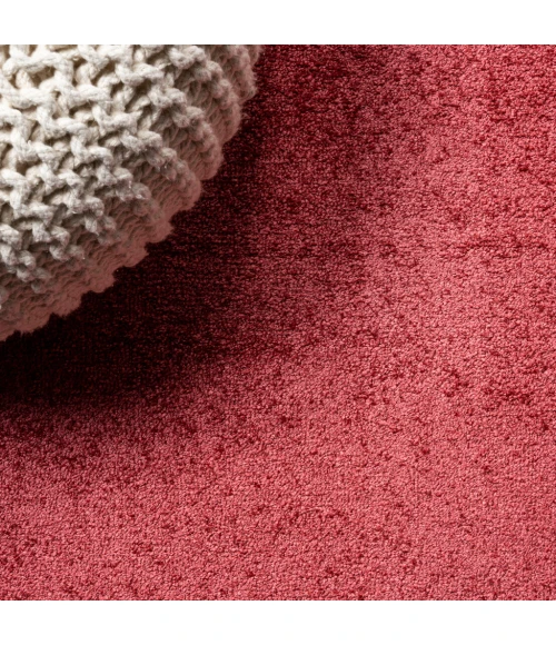 Haze Solid Low-Pile Red 5 ft. x 8 ft. Area Rug