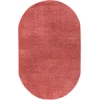 Jonathan Y SUPERSOFT Red SEU100E 6ft.2in. X 9ft. Oval Oval Rug