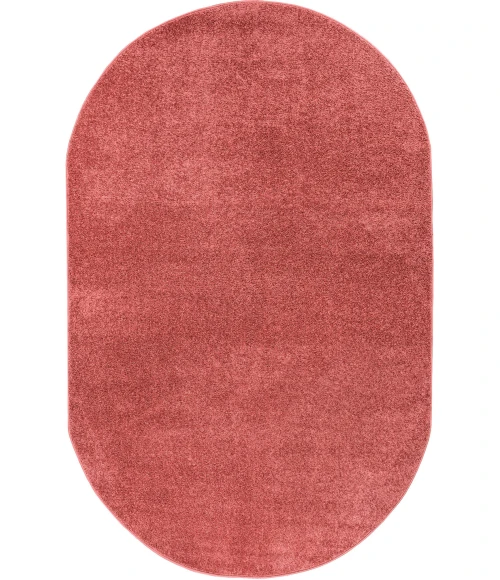 Jonathan Y SUPERSOFT Red SEU100E 6ft.2in. X 9ft. Oval Oval Rug