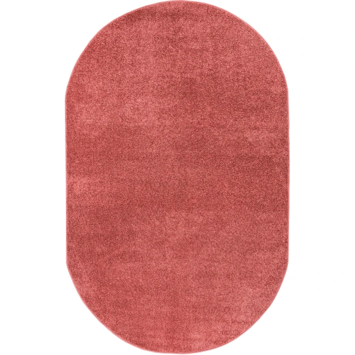 Jonathan Y SUPERSOFT Red SEU100E 3ft. X 5ft. Oval Oval Rug