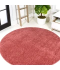 Jonathan Y SUPERSOFT Red SEU100E 5ft.3in. Round Rug