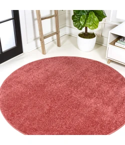 Jonathan Y SUPERSOFT Red SEU100E 5ft.3in. Round Rug