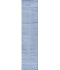 Haze Solid Low-Pile Classic Blue 2 ft. x 10 ft. Runner Rug