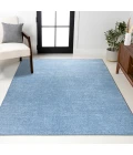 Haze Solid Low-Pile Classic Blue 5 ft. x 8 ft. Area Rug