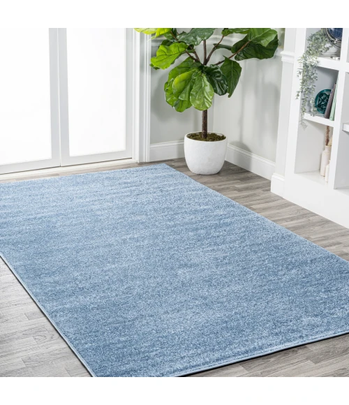 Haze Solid Low-Pile Classic Blue 5 ft. x 8 ft. Area Rug