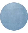 Haze Solid Low-Pile Classic Blue 5' Round Area Rug