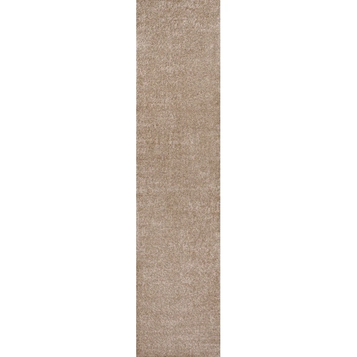 Haze Solid Low-Pile Beige 2 ft. x 16 ft. Runner Rug