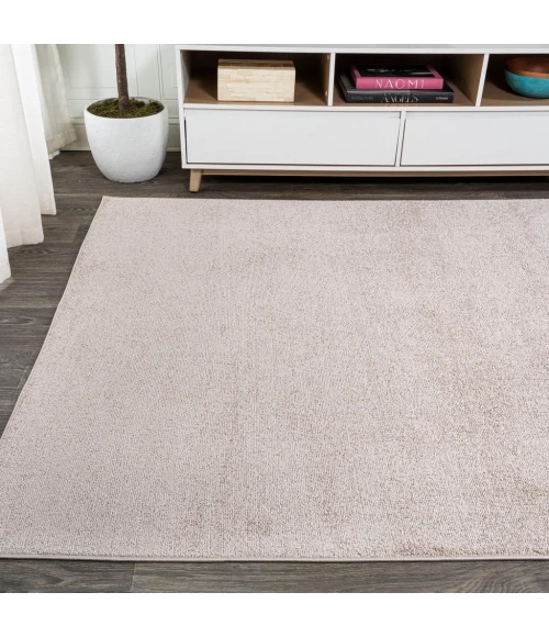 Haze Solid Low-Pile Beige 6 ft. x 9 ft. Area Rug