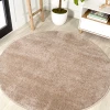 Jonathany Supersoft SEU100G Beige Area Rug 5 ft. 3 in. X 5 ft. 3 in. Round