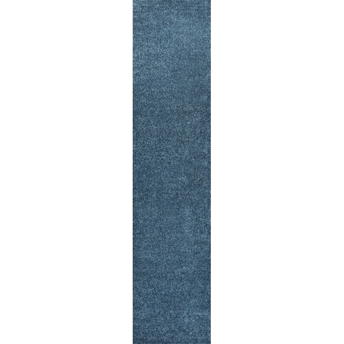 Haze Solid Low-Pile Turquoise 2 ft. x 14 ft. Runner Rug