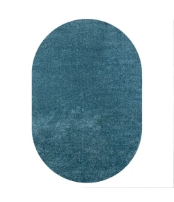 Jonathany Supersoft SEU100H Turquoise Area Rug 5 ft. X 8 ft. Oval