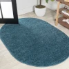 Jonathany Supersoft SEU100H Turquoise Area Rug 3 ft. X 5 ft. Oval