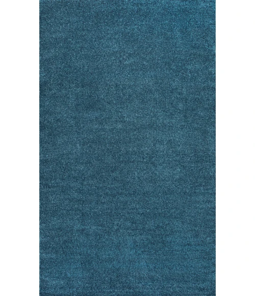 Haze Solid Low-Pile Turquoise 4 ft. x 6 ft. Area Rug