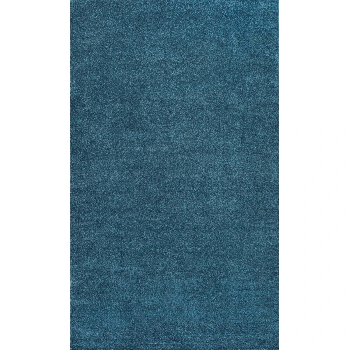 Haze Solid Low-Pile Turquoise 9 ft. x 12 ft. Area Rug