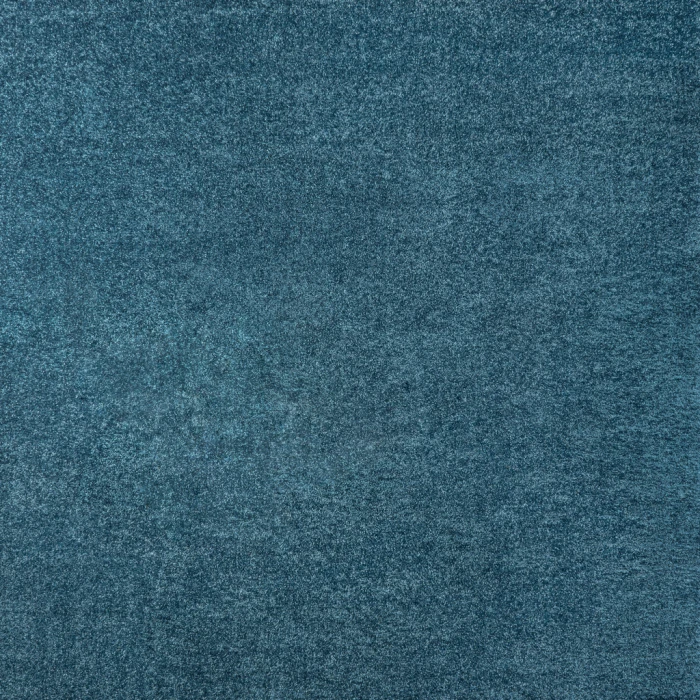 Haze Solid Low-Pile Turquoise 6' Square Area Rug