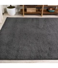 Haze Solid Low-Pile Black 5 ft. x 8 ft. Area Rug