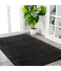 Haze Solid Low-Pile Black 5 ft. x 8 ft. Area Rug