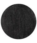 Haze Solid Low-Pile Black 8' Round Area Rug
