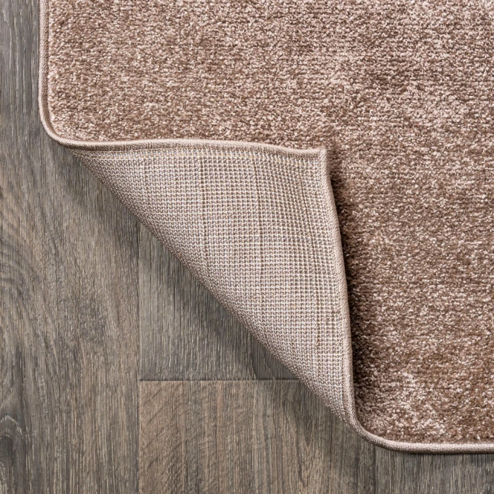 Haze Solid Low-Pile Brown 2 ft. x 14 ft. Runner Rug