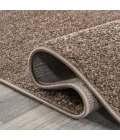 Haze Solid Low-Pile Brown 4 ft. x 6 ft. Oval Area Rug