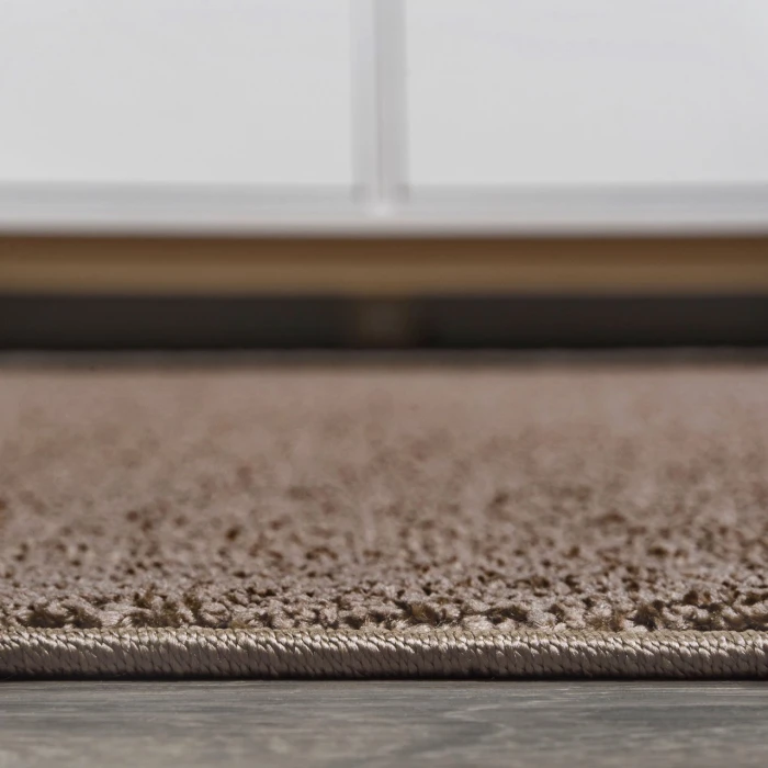 Haze Solid Low-Pile Brown 2 ft. x 14 ft. Runner Rug