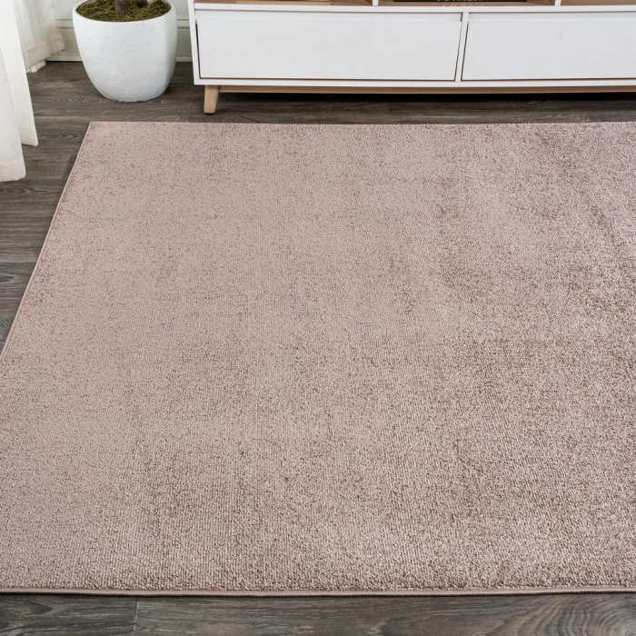 Haze Solid Low-Pile Brown 6 ft. x 9 ft. Area Rug
