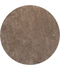 Haze Solid Low-Pile Brown 6' Round Area Rug