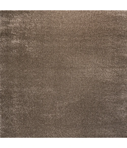 Haze Solid Low-Pile Brown 9' Square Area Rug
