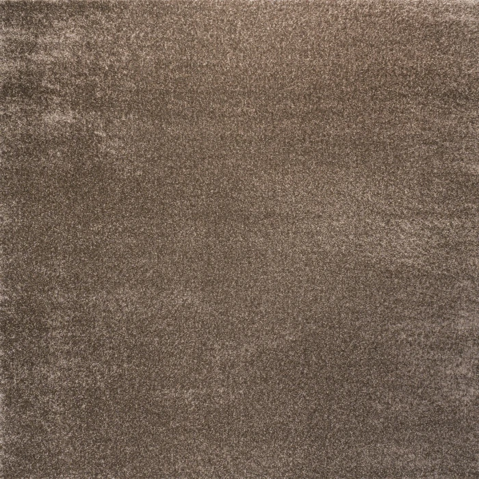 Haze Solid Low-Pile Brown 9' Square Area Rug