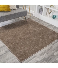Jonathany Supersoft SEU100J Brown Area Rug 9 ft. X 9 ft. Square